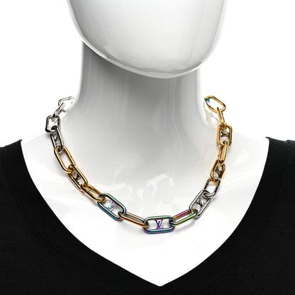 Louis Vuitton Metal My LV Chain Necklace Rainbow 2 of 4
