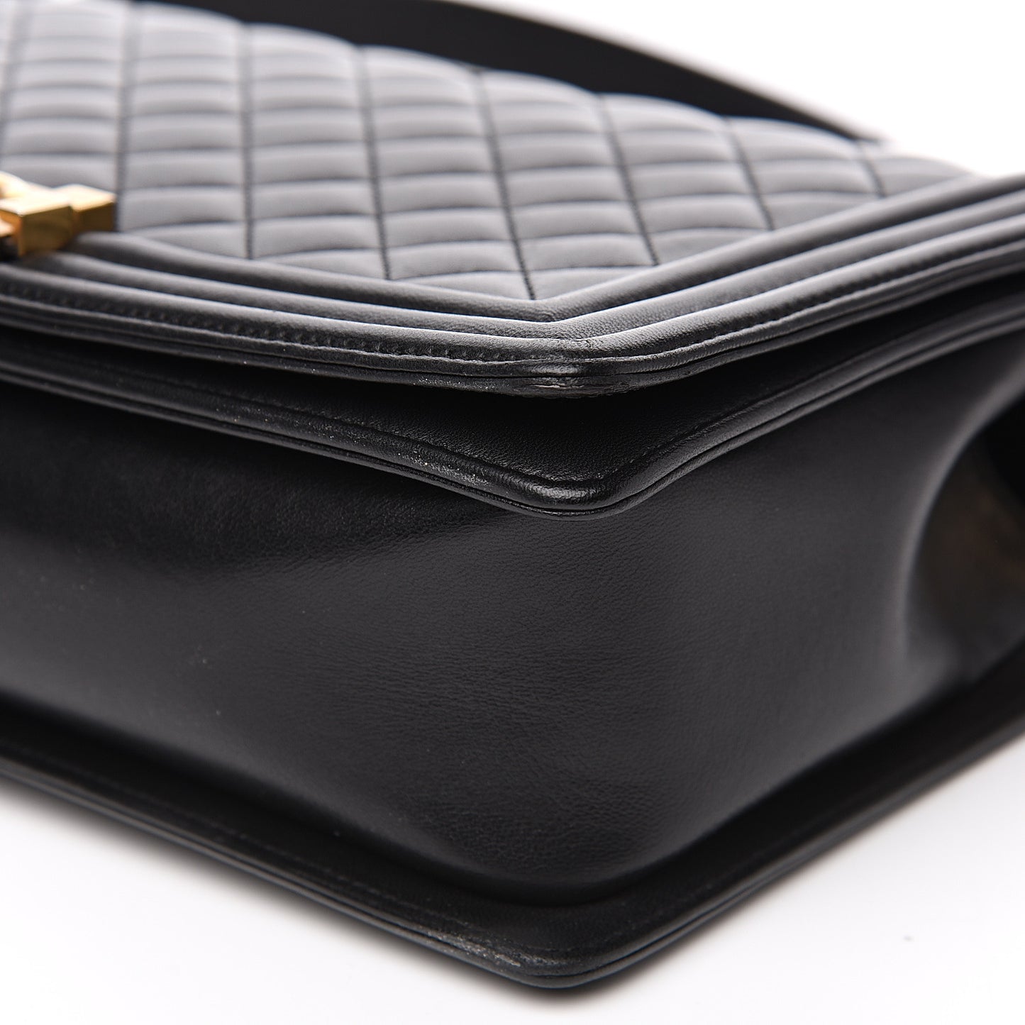 Lambskin Quilted New Medium Boy Flap Black