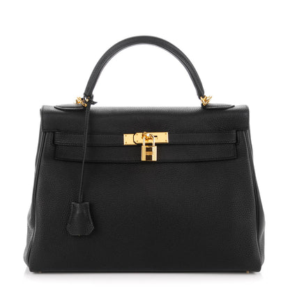 Hermes Togo Kelly Retourne 32 Black 1 of 22