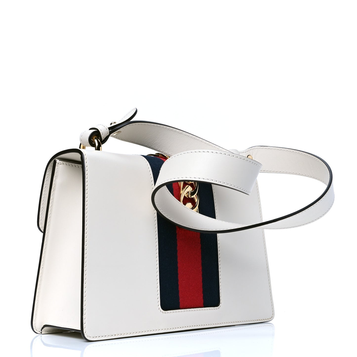 Calfskin Small Sylvie Shoulder Bag Off White
