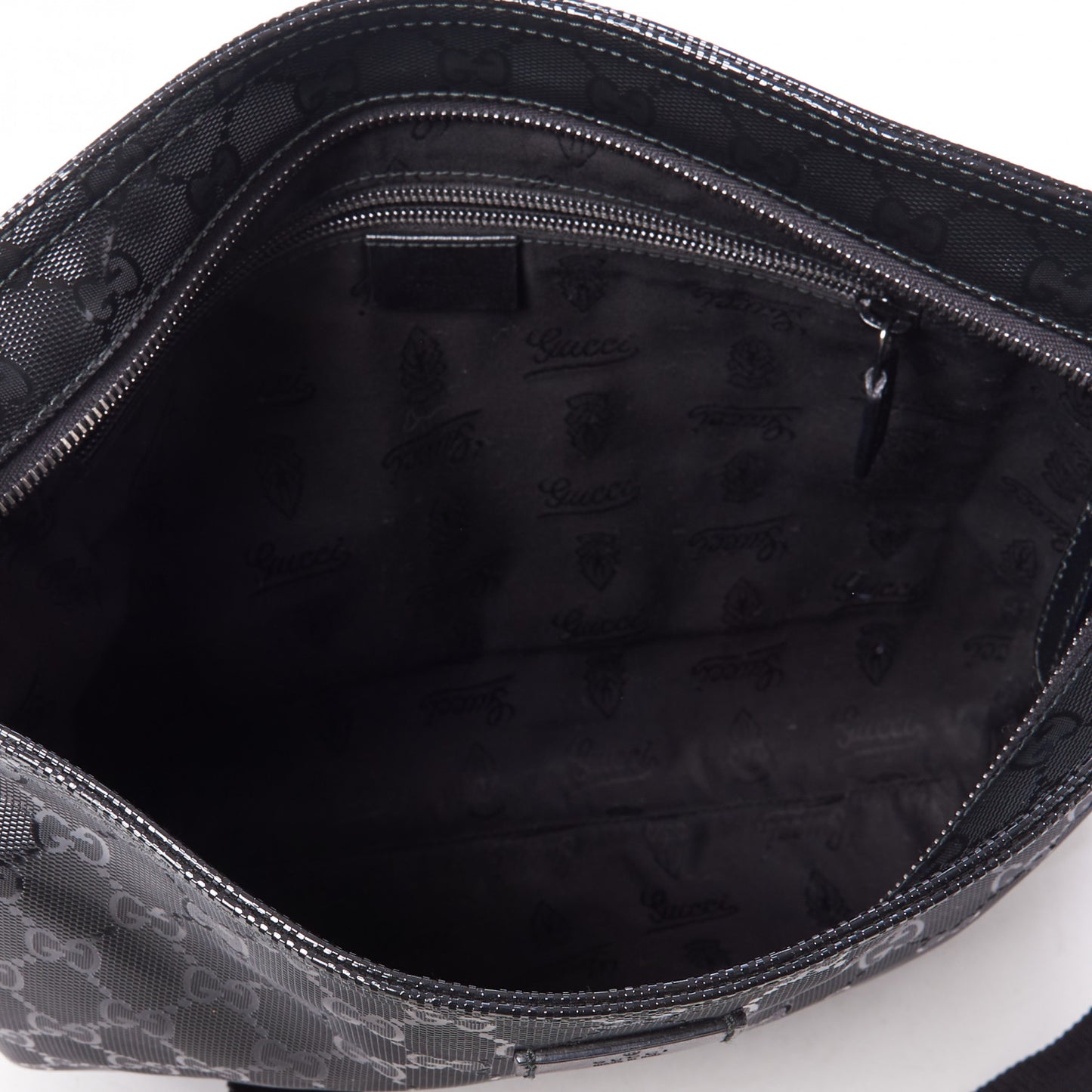Imprime Monogram Medium Flat Messenger Bag Black