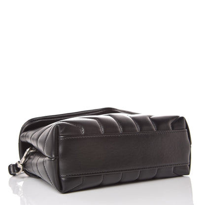 Saint Laurent Calfskin Y Quilted Monogram Toy Loulou Crossbody Bag Black 4 of 11