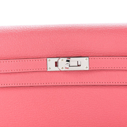 Hermes Chevre Mysore Kelly Longue Wallet Rose Lipstick 8 of 11