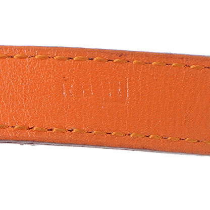 Hermes Chamonix Leather Kelly Double Tour Bracelet Orange Small 6 of 6