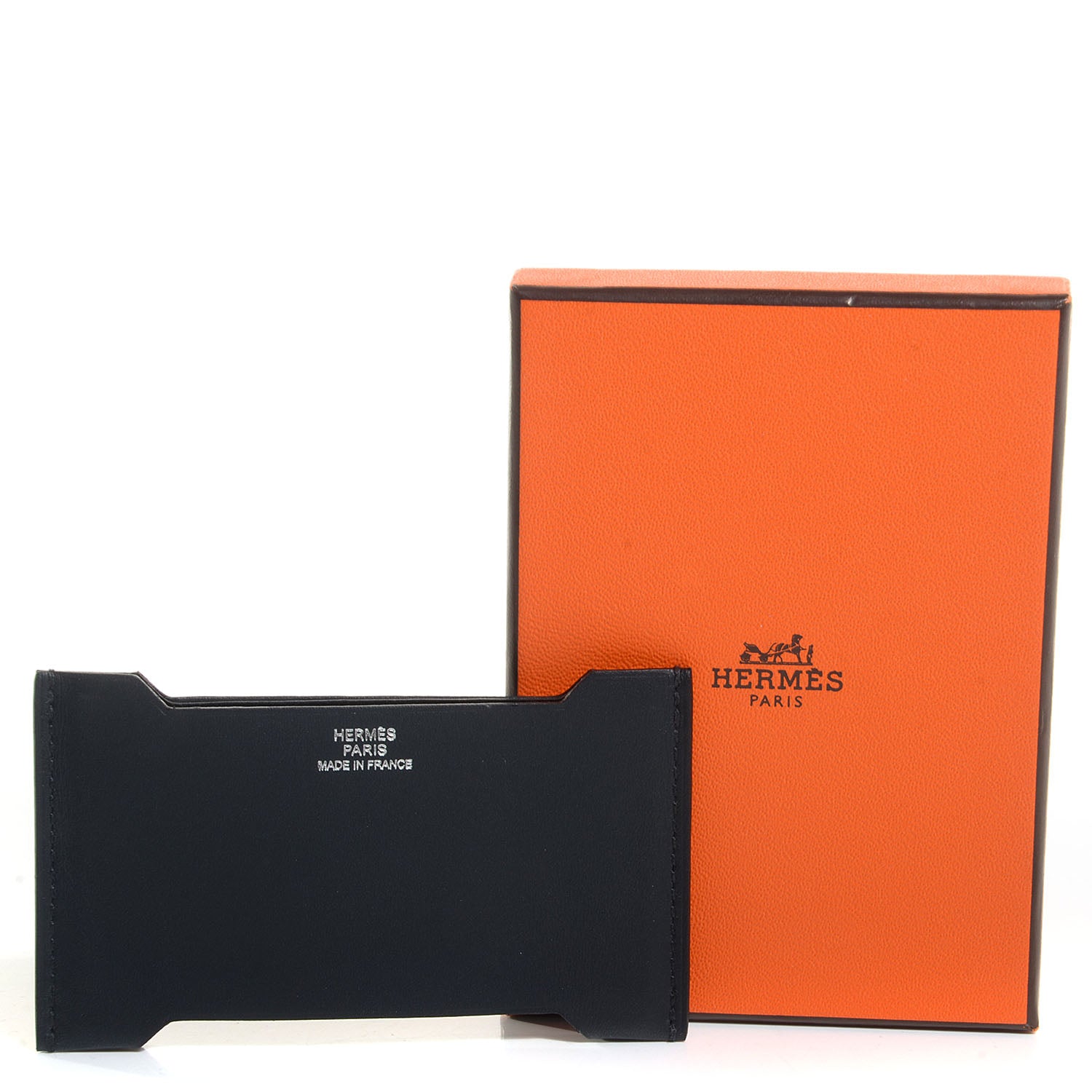 Hermes Box Sombrero Manhattan Card Holder Bleu Obscur Black 5 of 5