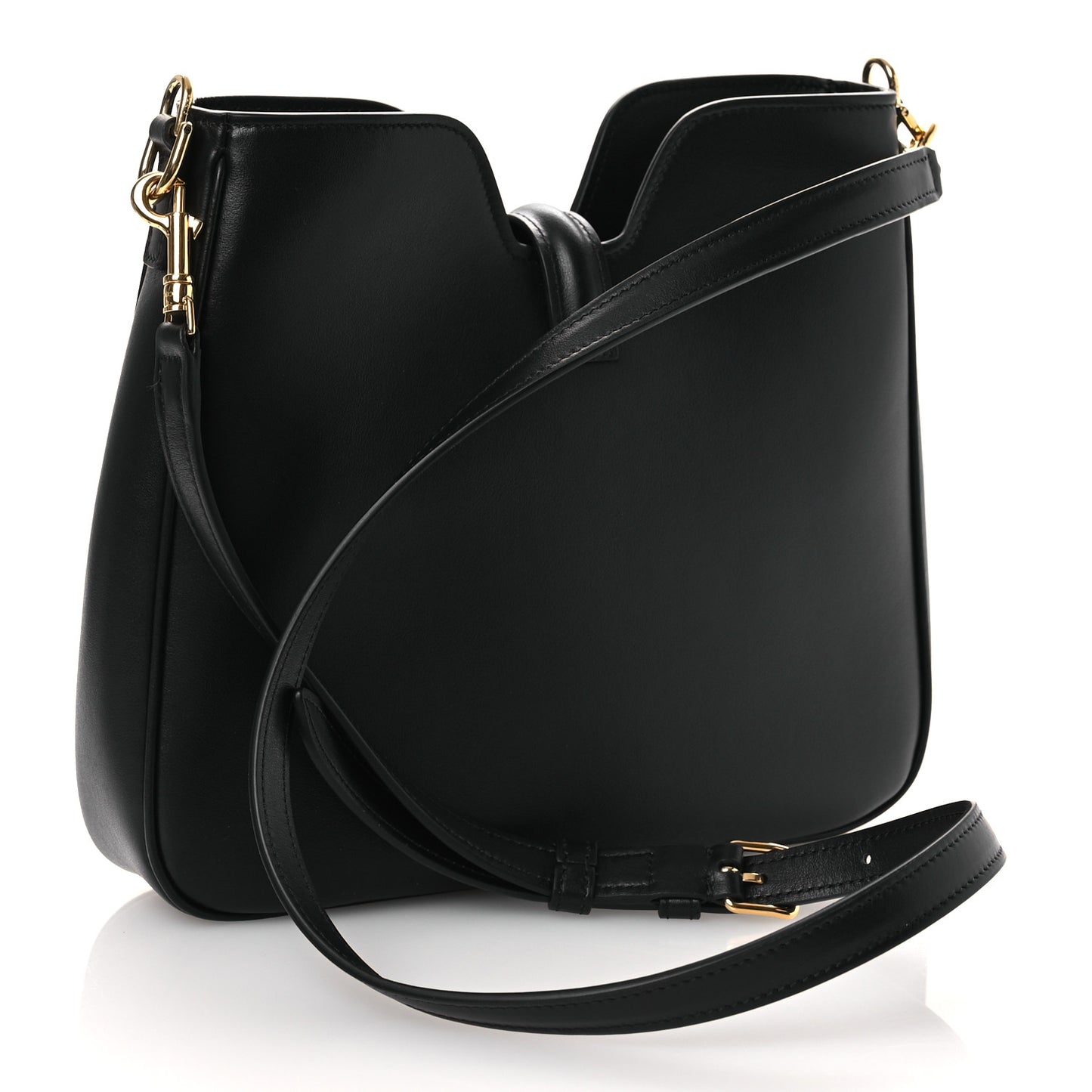 Smooth Calfskin Small Camille 16 Soft Bag Black
