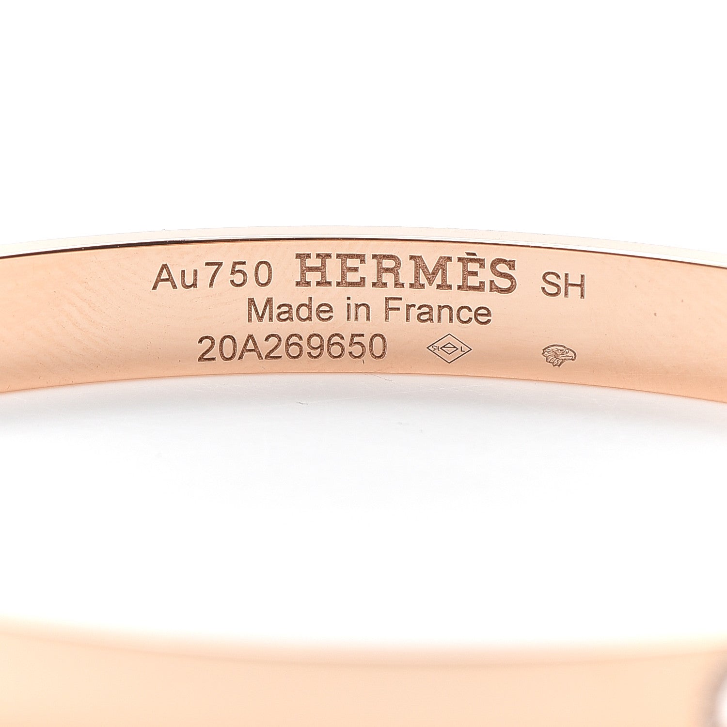 Hermes 18K Rose Gold Diamond PM H D'Ancre Bracelet SH 4 of 6