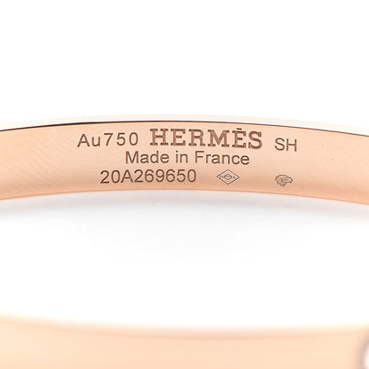 Hermes 18K Rose Gold Diamond PM H D'Ancre Bracelet SH 4 of 6