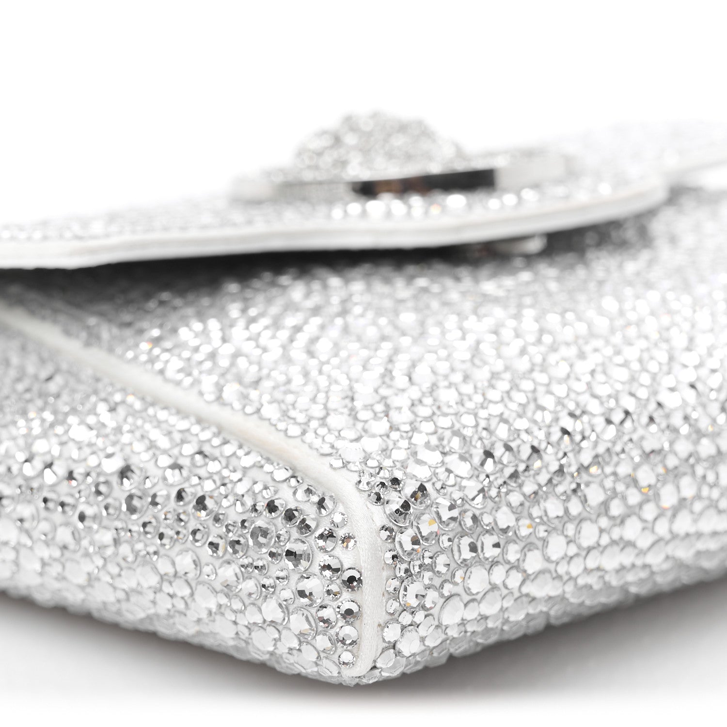 Versace Crystal La Medusa Envelope Clutch Optical White 8 of 9
