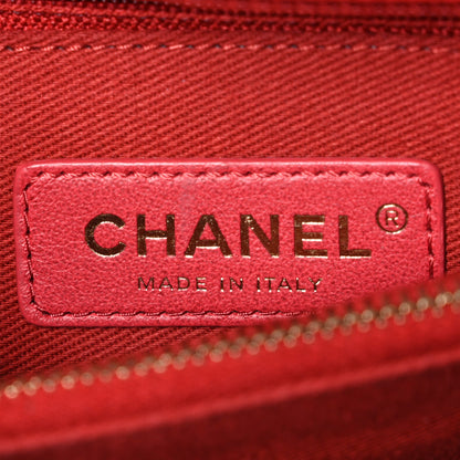 Chanel Caviar Quilted Small Coco Handle Flap Red 6 of 10