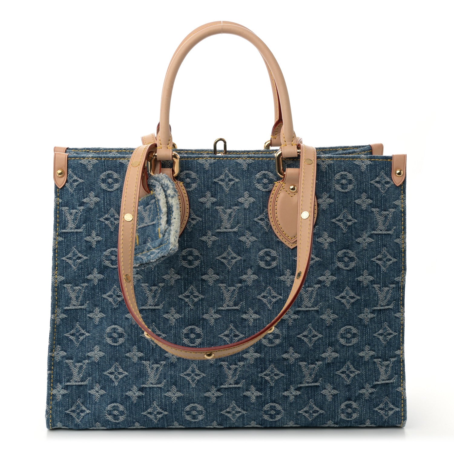 Louis Vuitton Monogram Denim Onthego MM Blue 1 of 9