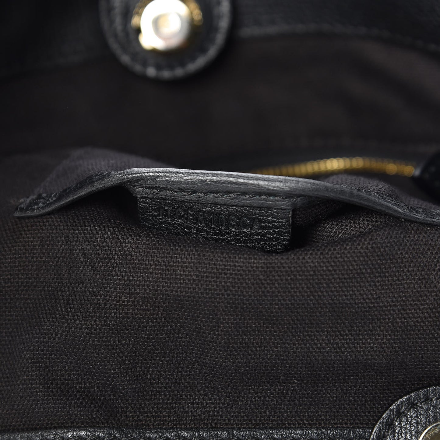 Grainy Calfskin House Check Small Canterbury Black