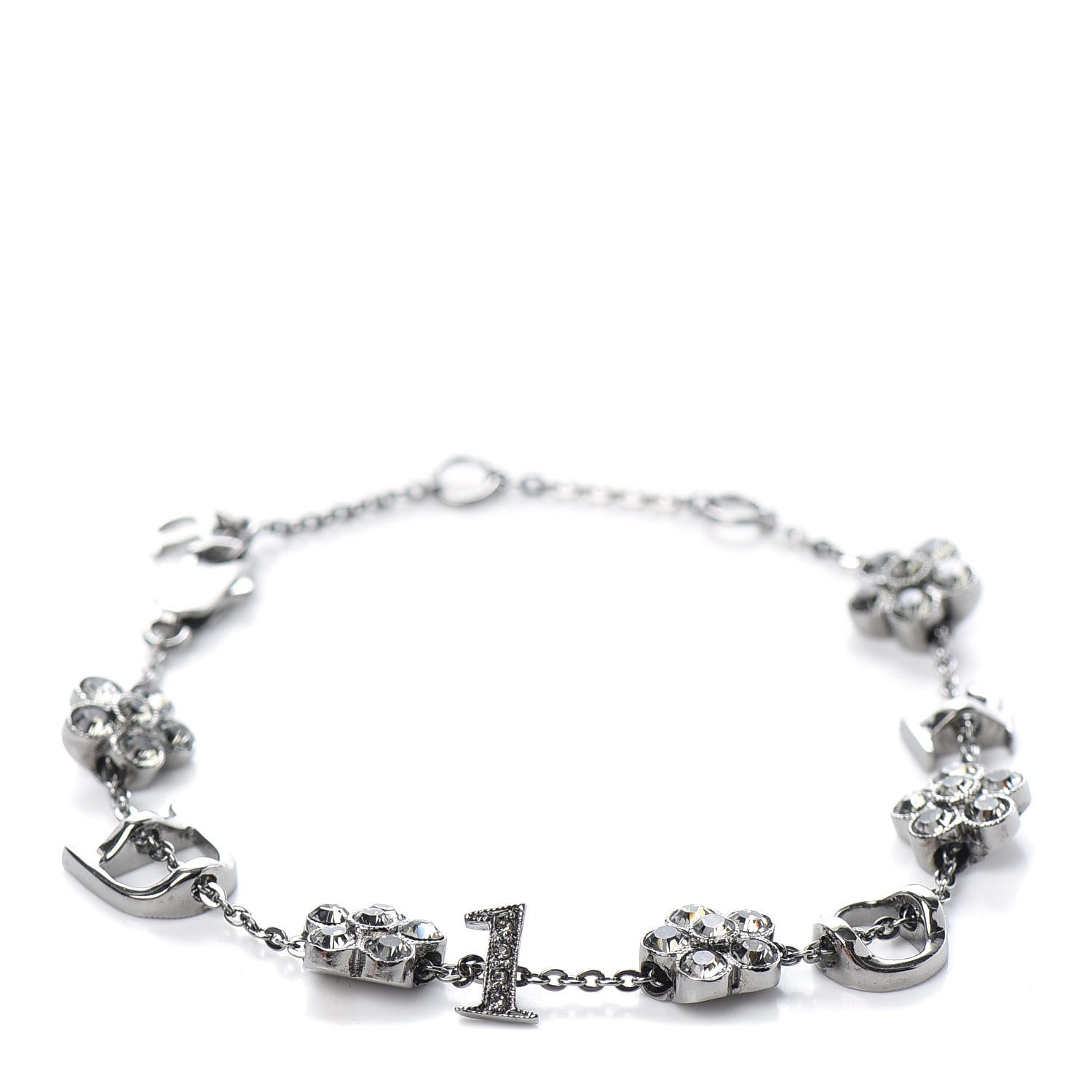Christian Dior Logo Bracelet Silver 1 of 4
