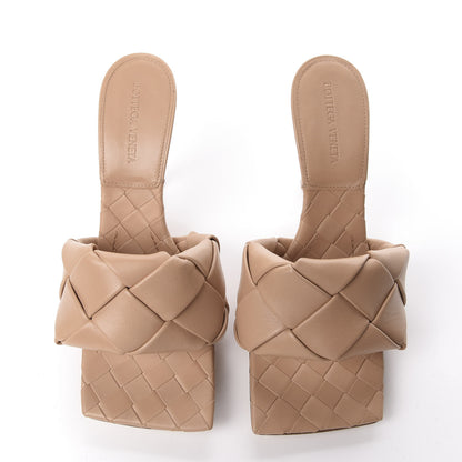 Bottega Veneta Nappa Maxi Intrecciato Lido Mule Sandals 39.5 Cipria 5 of 10