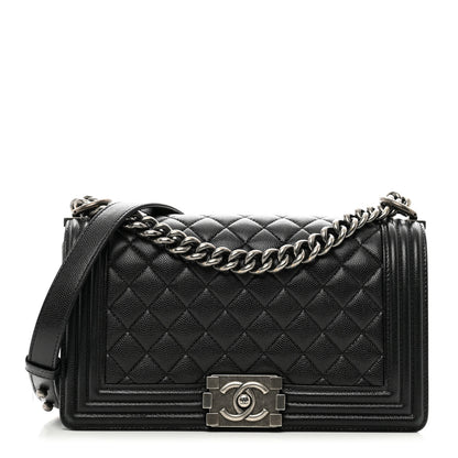 Chanel Caviar Quilted Medium Boy Flap Black 1 of 10