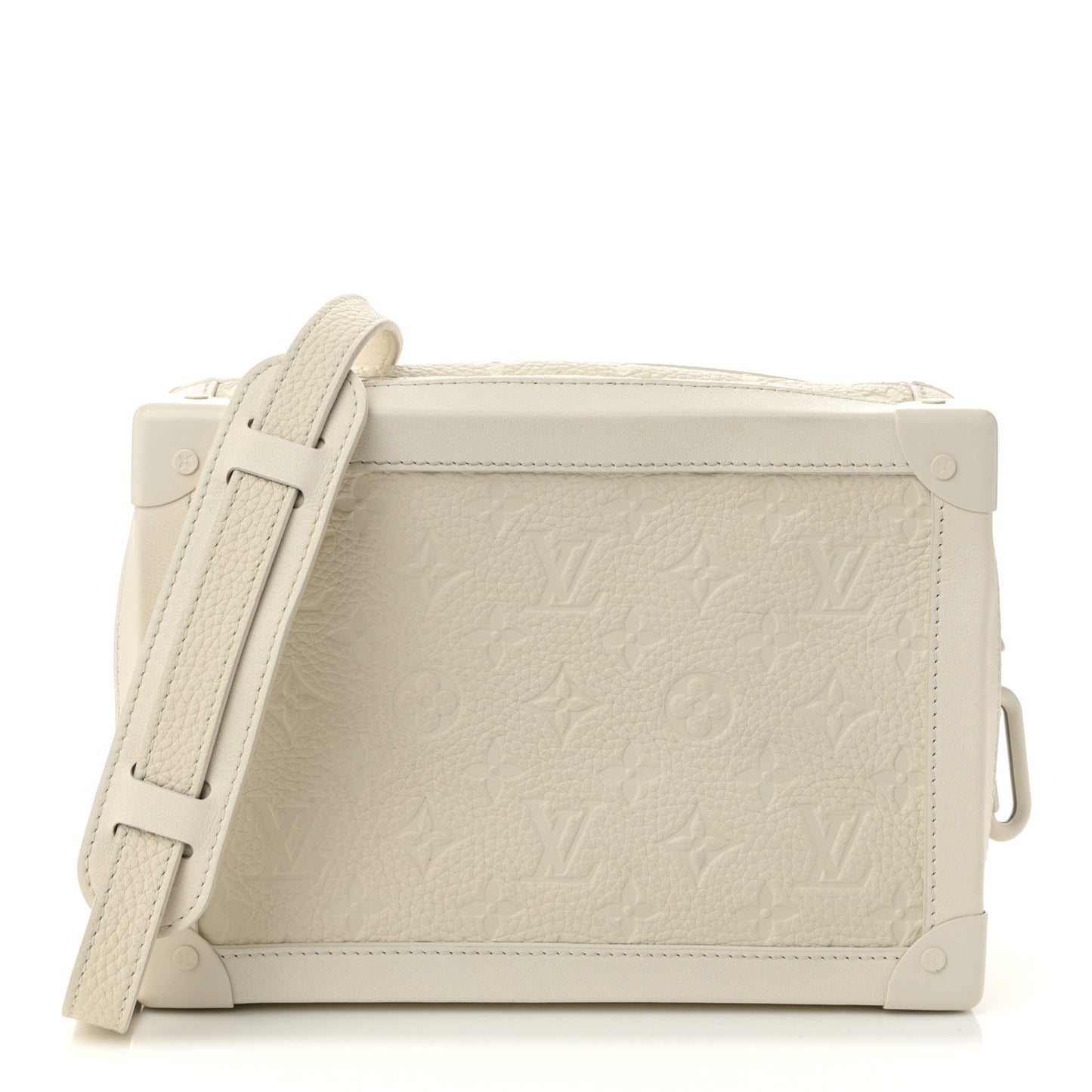 Taurillon Monogram Solar Ray Soft Trunk Powder White
