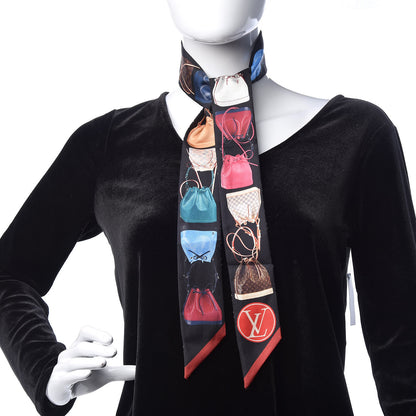 Louis Vuitton Silk Monogram Tribute To Noe BB Bandeau Black 2 of 8