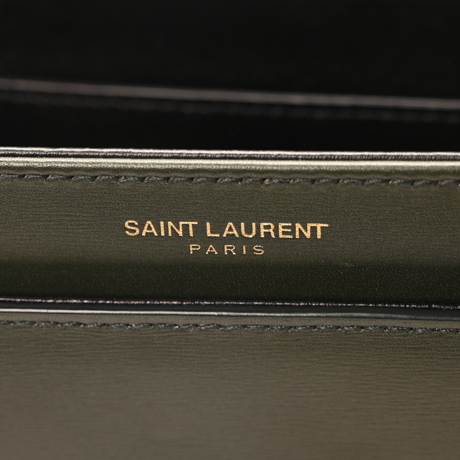 Saint Laurent Box Calfskin Monogram Medium Solferino Satchel Vert Fonce 7 of 10