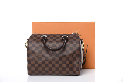 Louis Vuitton Damier Ebene Speedy Bandouliere 25 13 of 13