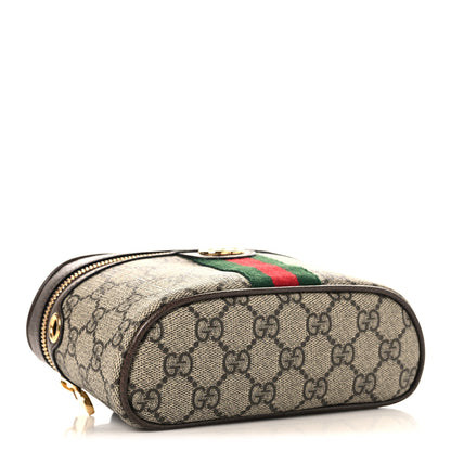 Gucci GG Supreme Monogram Textured Dollar Calfskin Web Ophidia Belt Bag 110 44 Beige Ebony New Acero 4 of 11