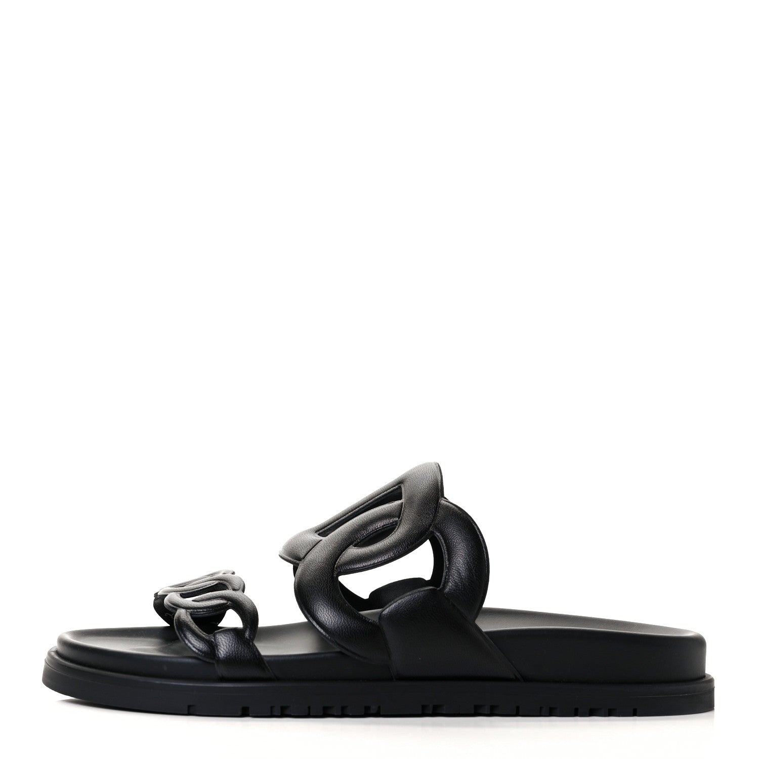 Hermes Nappa Extra Sandals 37 Black 1 of 9