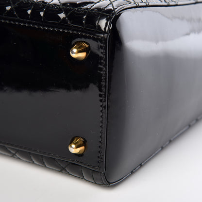 Christian Dior Patent Cannage Large Lady Dior Black 6 of 10