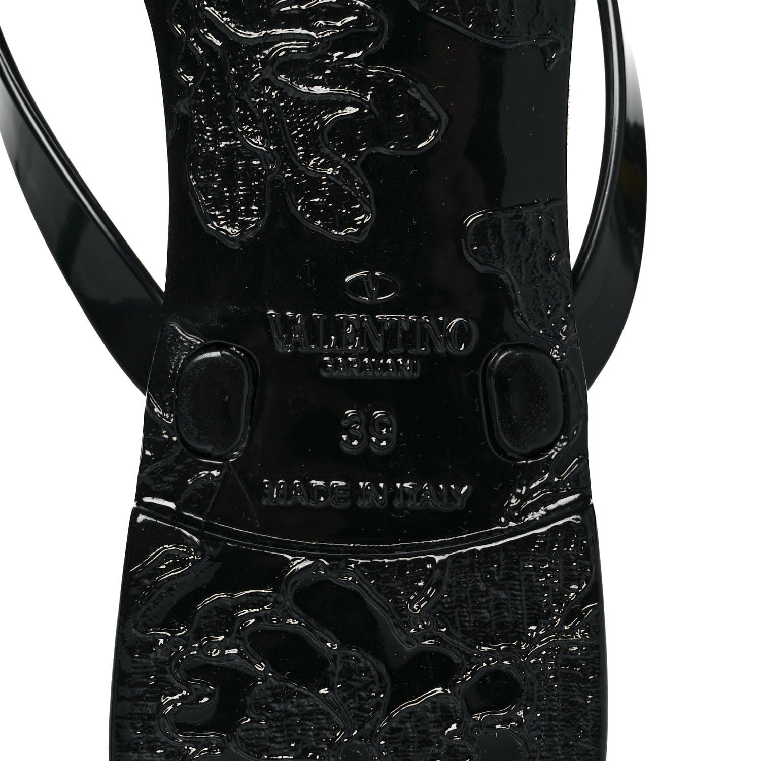 Valentino Garavani PVC Jelly Rockstud Bow Thong Sandals 39 Black 6 of 8