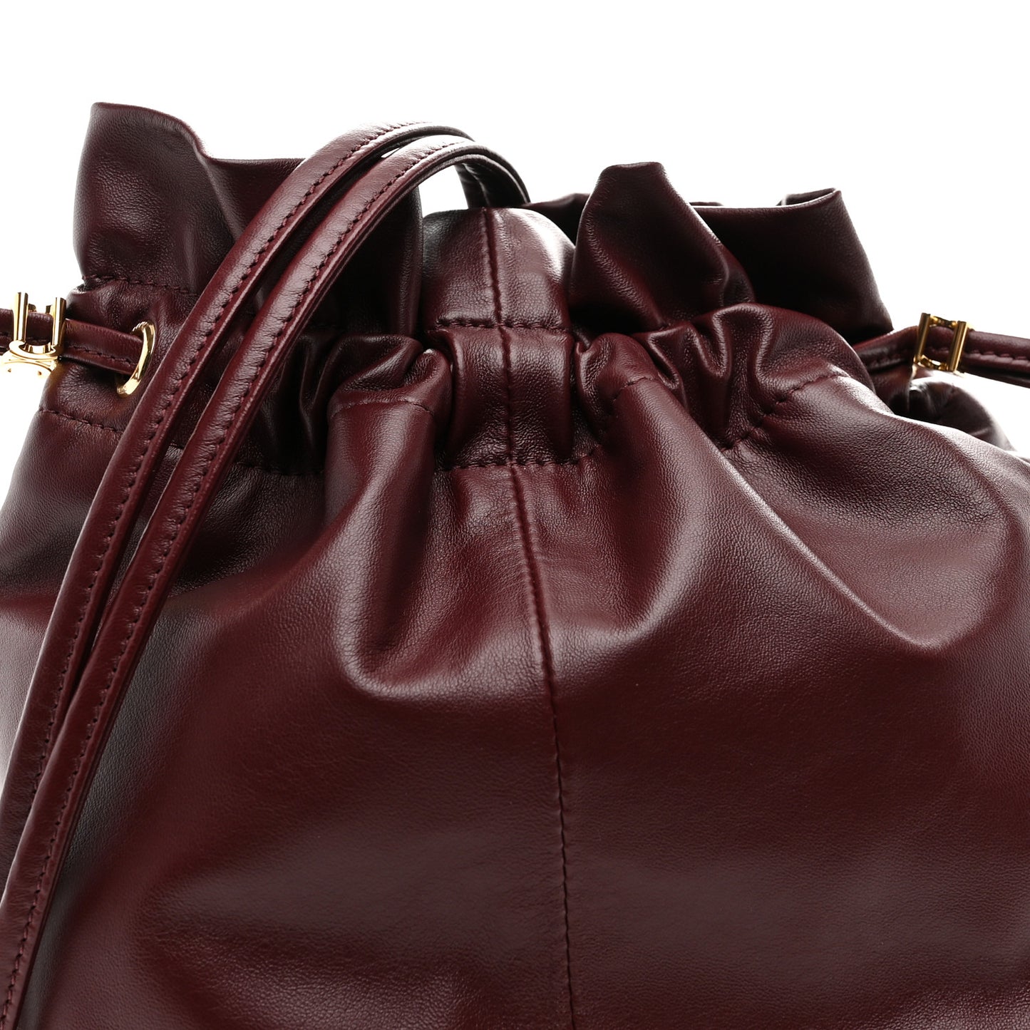 Lambskin small Crystal Pouch Crossbody Bag  Syrah