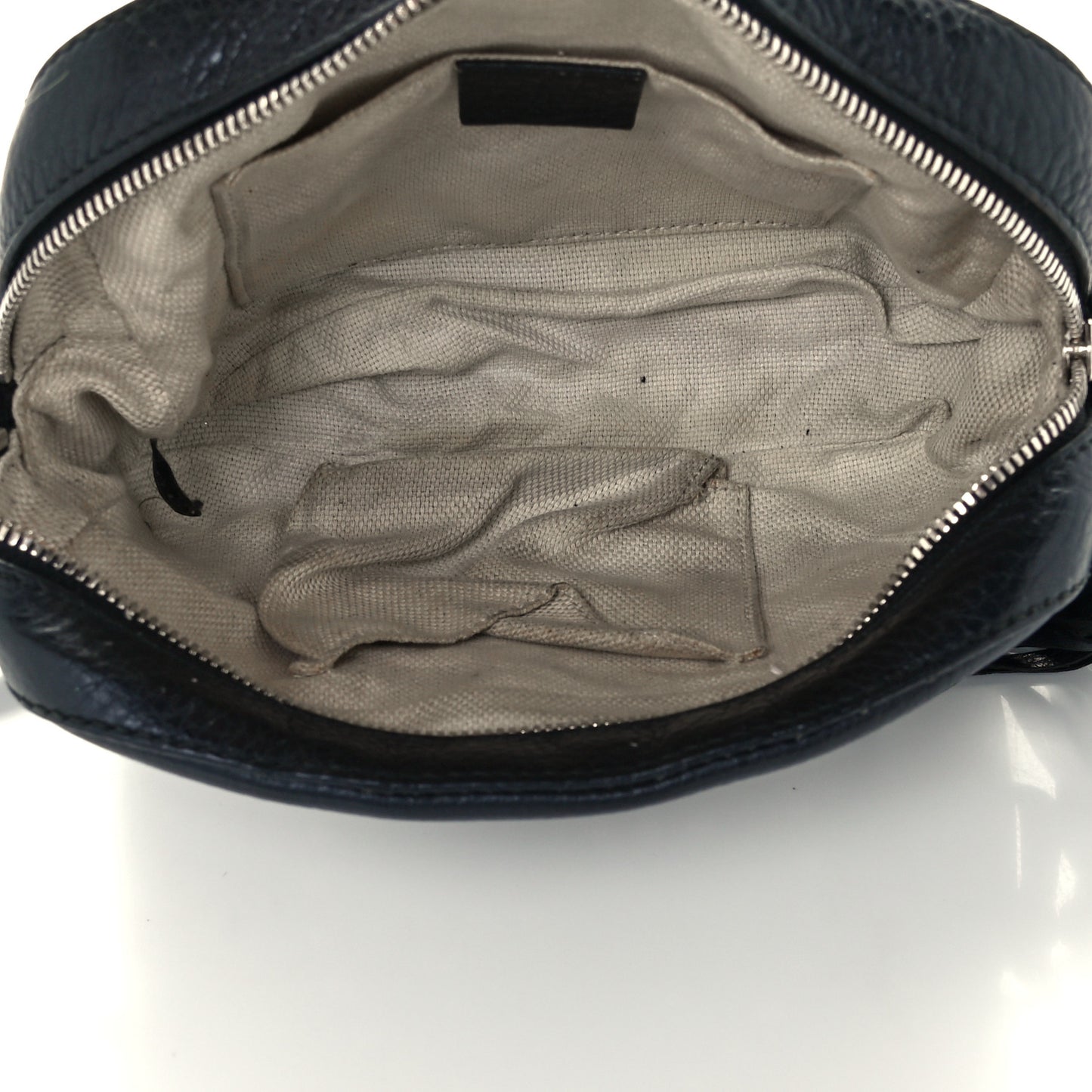 Pebbled Calfskin Studded Small Soho Disco Bag Black