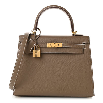 Hermes Epsom Kelly Sellier 25 Etoupe 1 of 10