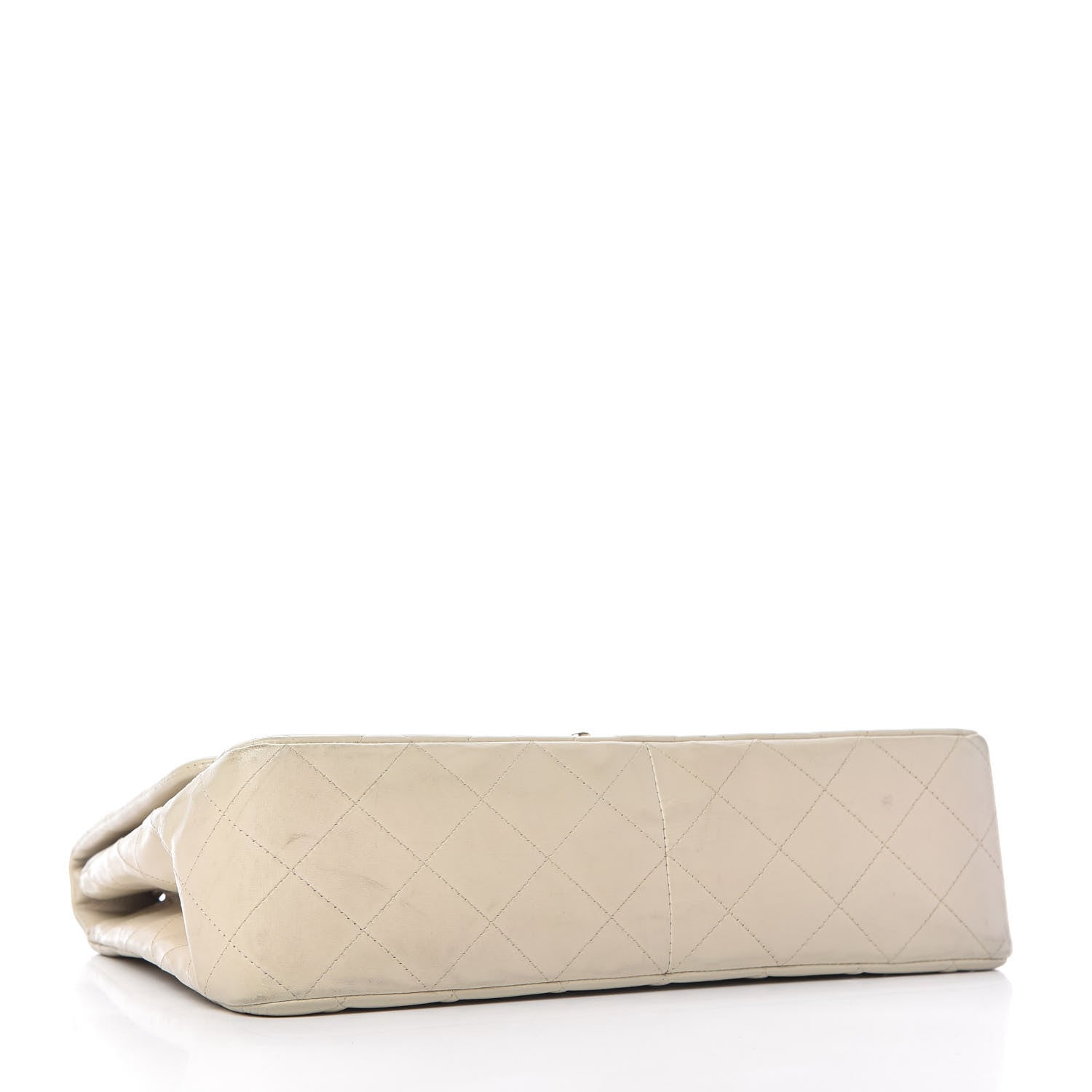 Chanel Lambskin Quilted Jumbo Single Flap Ivory 4 of 12