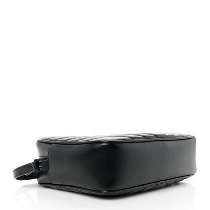 Saint Laurent Calfskin Matelasse Monogram Monochrome Lou Camera Bag Black 4 of 11