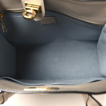 Louis Vuitton Calfskin Monogram On My Side MM Greige 5 of 9
