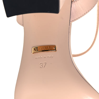 Gucci Lifford Calfskin GG Marmont Ankle Wrap 75mm Sandals 37 Skin Rose 6 of 7