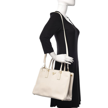 Prada Saffiano Medium Galleria Double Zip Tote Talco 1 of 10