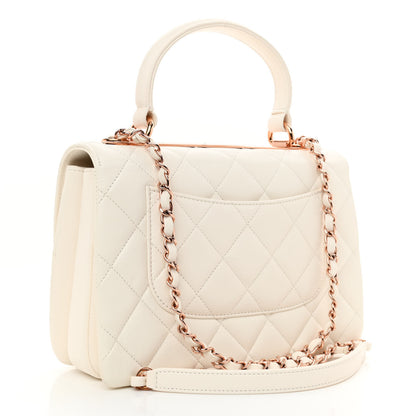 Chanel Lambskin Quilted Small Trendy CC Dual Handle Flap Bag White 3 of 10