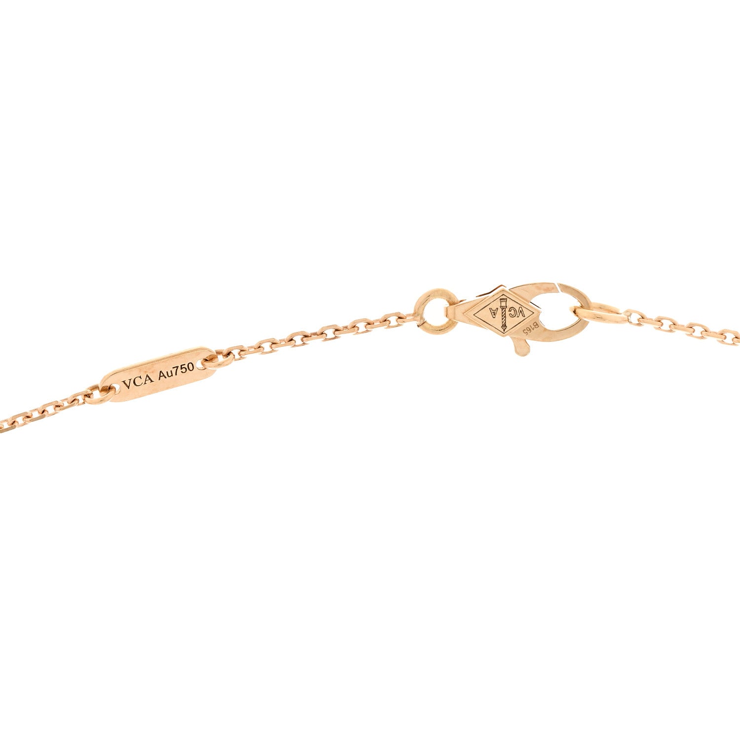 Van Cleef & Arpels 18K Yellow Gold Mother of Pearl Sweet Alhambra Pendant Necklace 5 of 6
