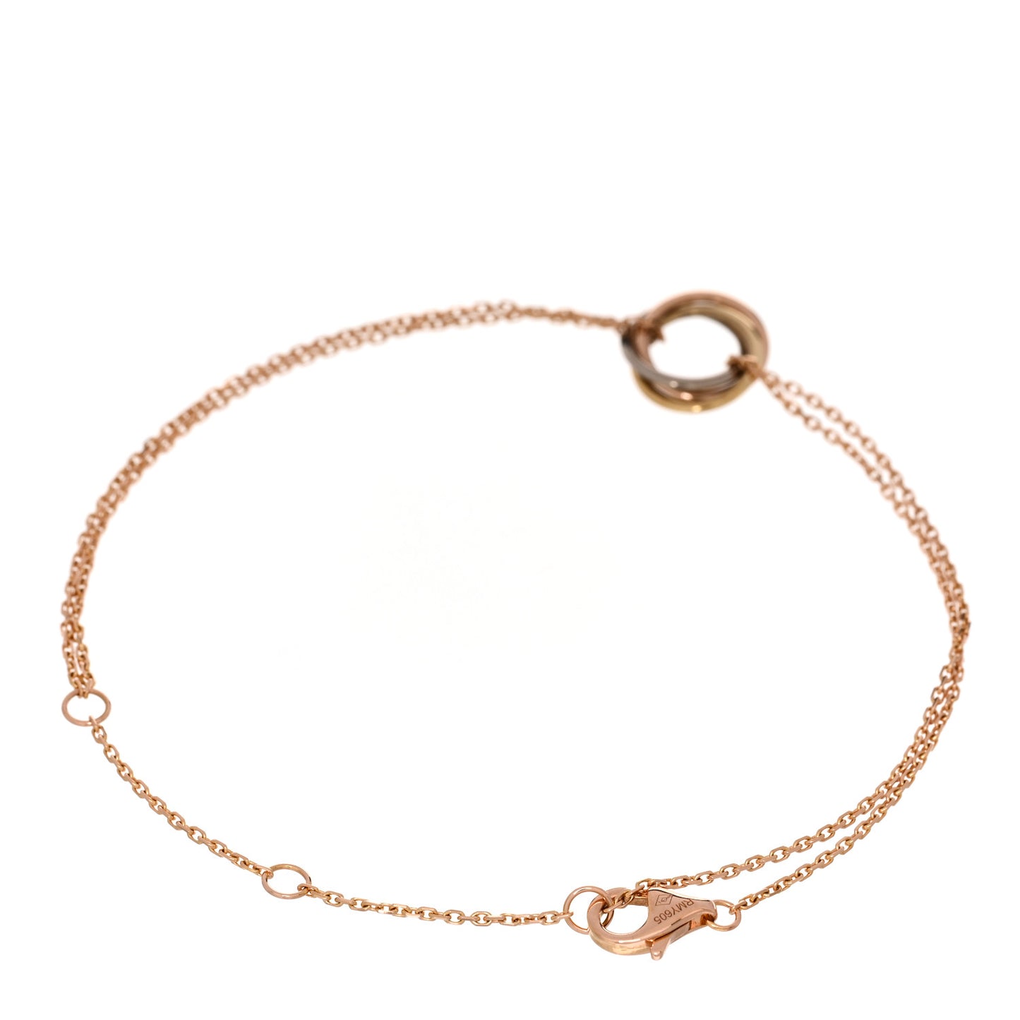 18K Pink Yellow White Gold Trinity Bracelet