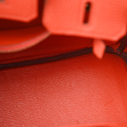 Hermes Togo Birkin 25 Rouge Tomate 12 of 37