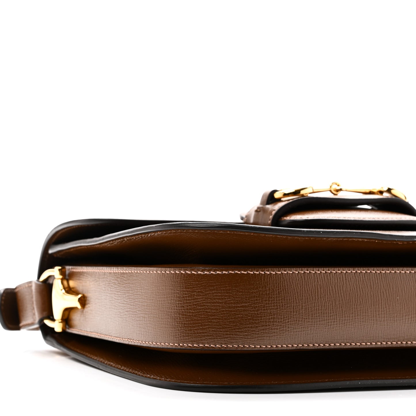 Azalea Calfskin Horsebit 1955 Shoulder Bag  Brown Sugar