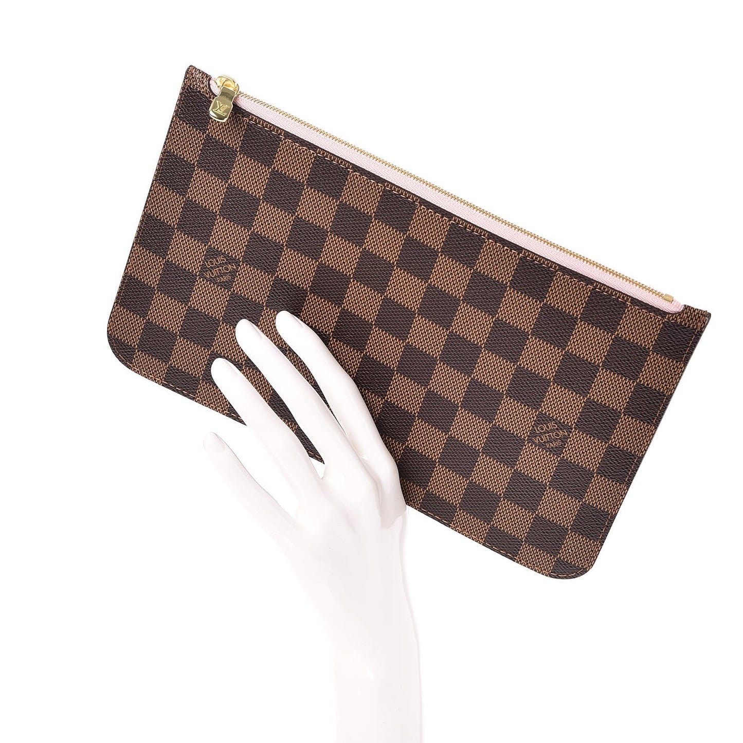 Damier Ebene Neverfull MM GM Pochette Rose Ballerine