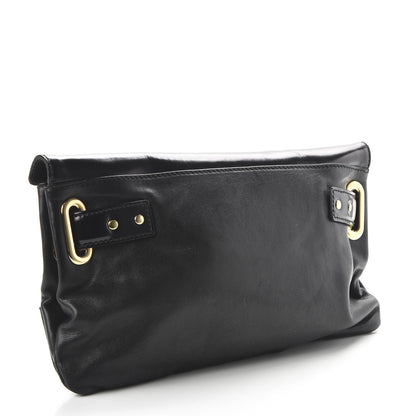 Balenciaga Calfskin Lune Clutch Black 3 of 10