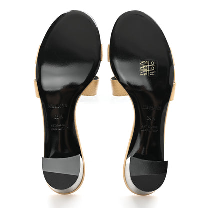 Hermes Metallic Goatskin Oasis Sandals 38.5 Dore 5 of 9