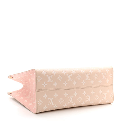 Louis Vuitton Empreinte Monogram Spring In The City Onthego MM Beige Pink Yellow 4 of 9