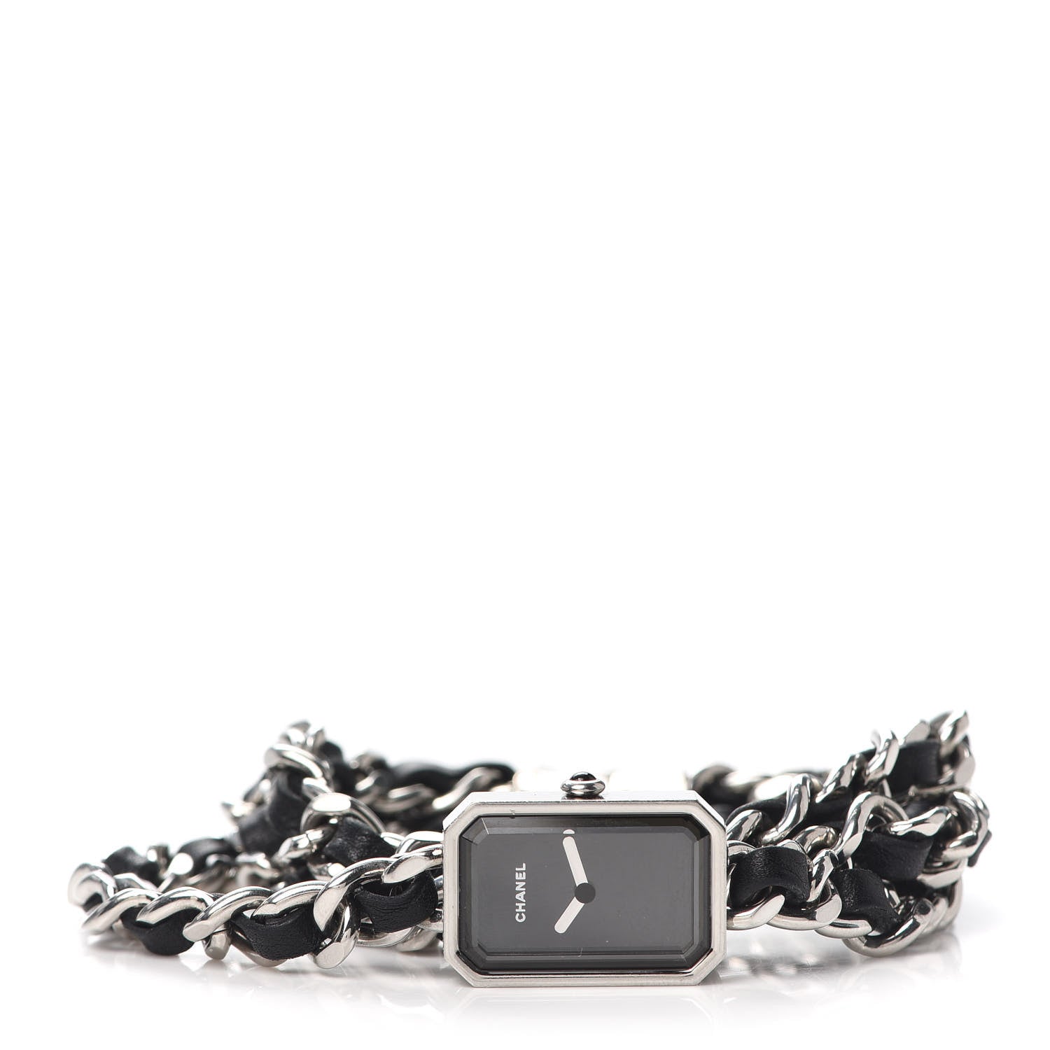 Chanel Stainless Steel Lambskin 16mm Premiere Rock Triple Row Quartz Watch Black 2 of 5