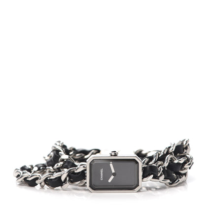 Chanel Stainless Steel Lambskin 16mm Premiere Rock Triple Row Quartz Watch Black 2 of 5