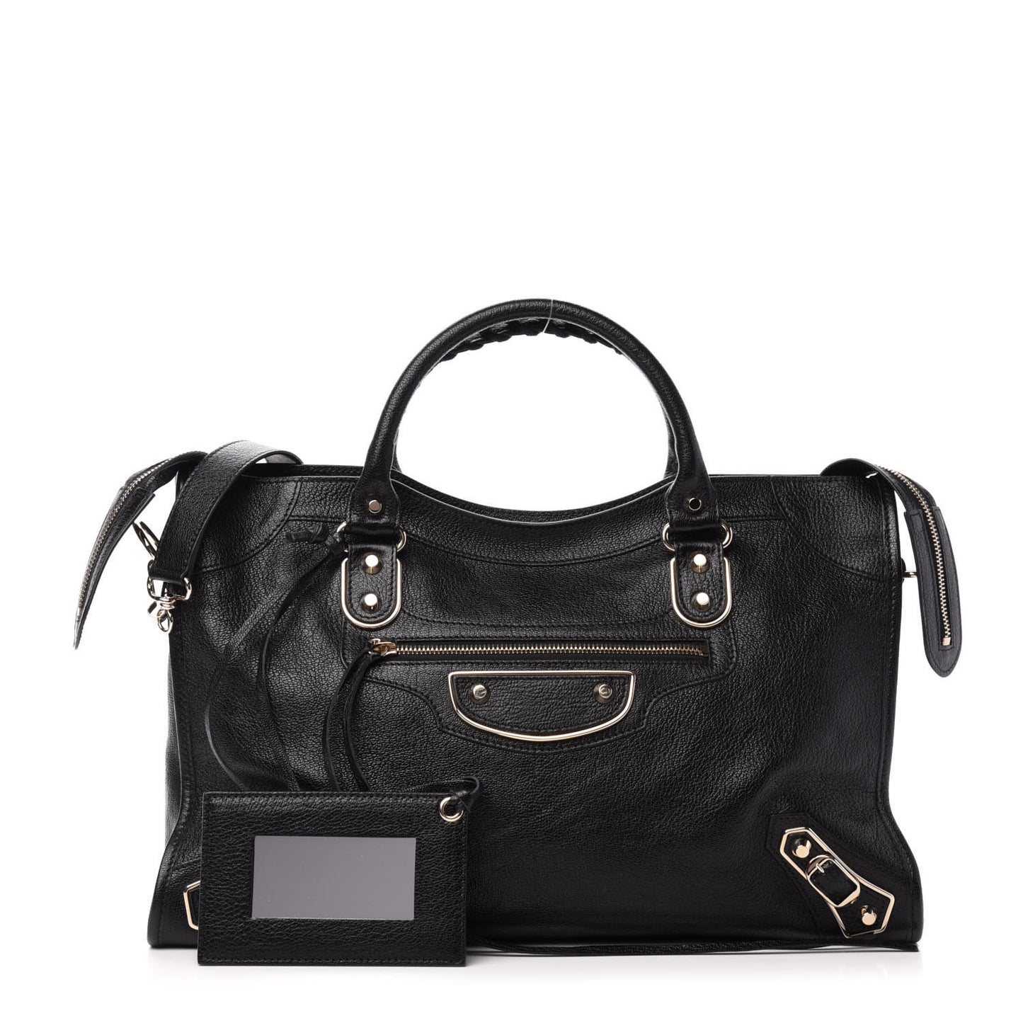 Chevre Gold Metallic Edge Hardware City Black