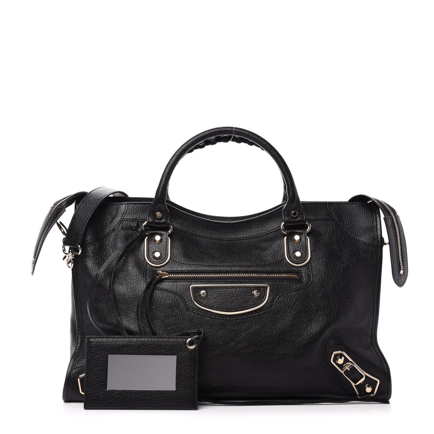 Balenciaga Chevre Gold Metallic Edge Hardware City Black 1 of 13