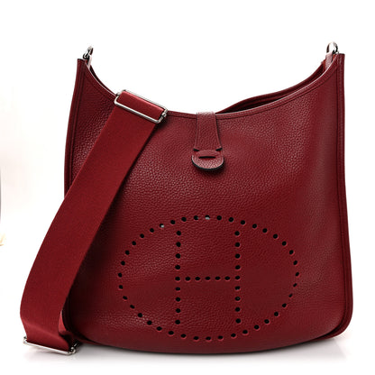 Hermes Taurillon Clemence EVELYNE III PM Rubis 1 of 11