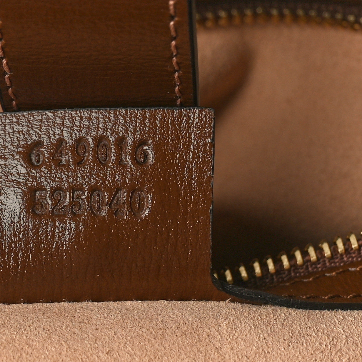 Gucci GG Supreme Monogram Azalea Calfskin Web Medium Jackie 1961 Tote Beige Ebony Brown Sugar 7 of 9